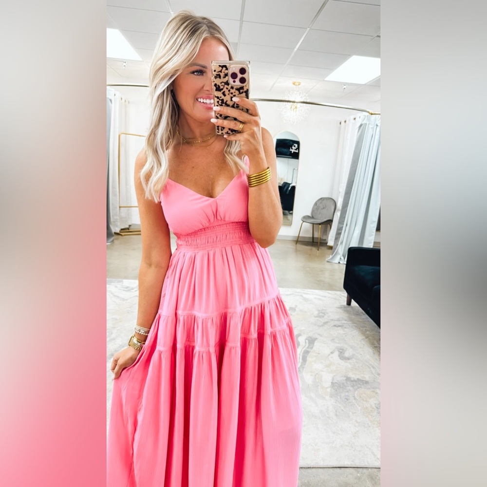 Pink midi/maxi dress